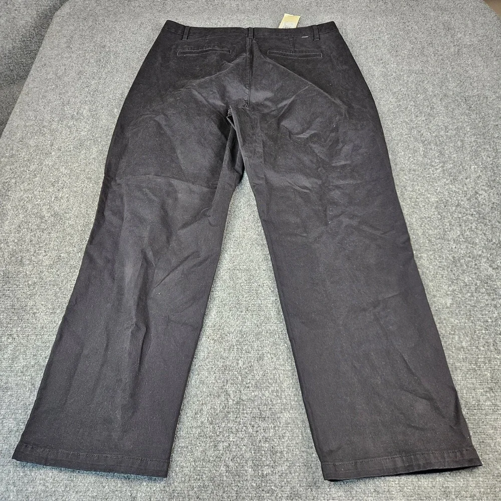 NWT‎ Dockers Blake Chino Black High Straight Pants Mens 34 Stretch Cotton
